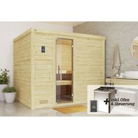 weka Sauna Bergen, (Set), 7,5 kW Bio-Ofen mit digitaler Steuerung