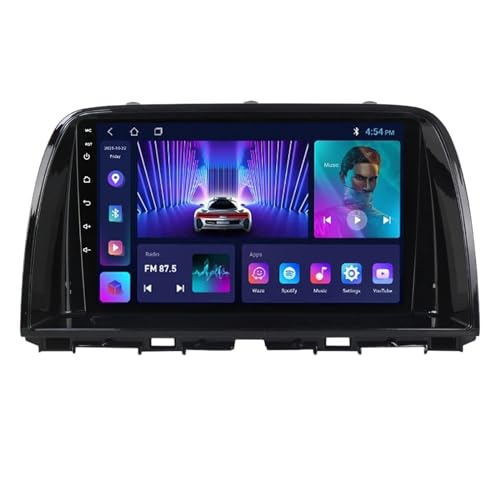 Android 12 Multimedia Player Autoradio Für Mazda CX-5 2012-2015 Mit Wireless Carplay Android Auto, 9 Zoll Touchscreen Unterstützt GPS/WiFi/HiFi/Bluetooth/RDS/SWC/Mirror Link + Rückfahrkamera (Color :