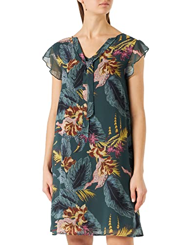 More & More Damen Kleid, Mehrfarbig (Multicolor Tropical Green 4685), (Herstellergröße: 36)