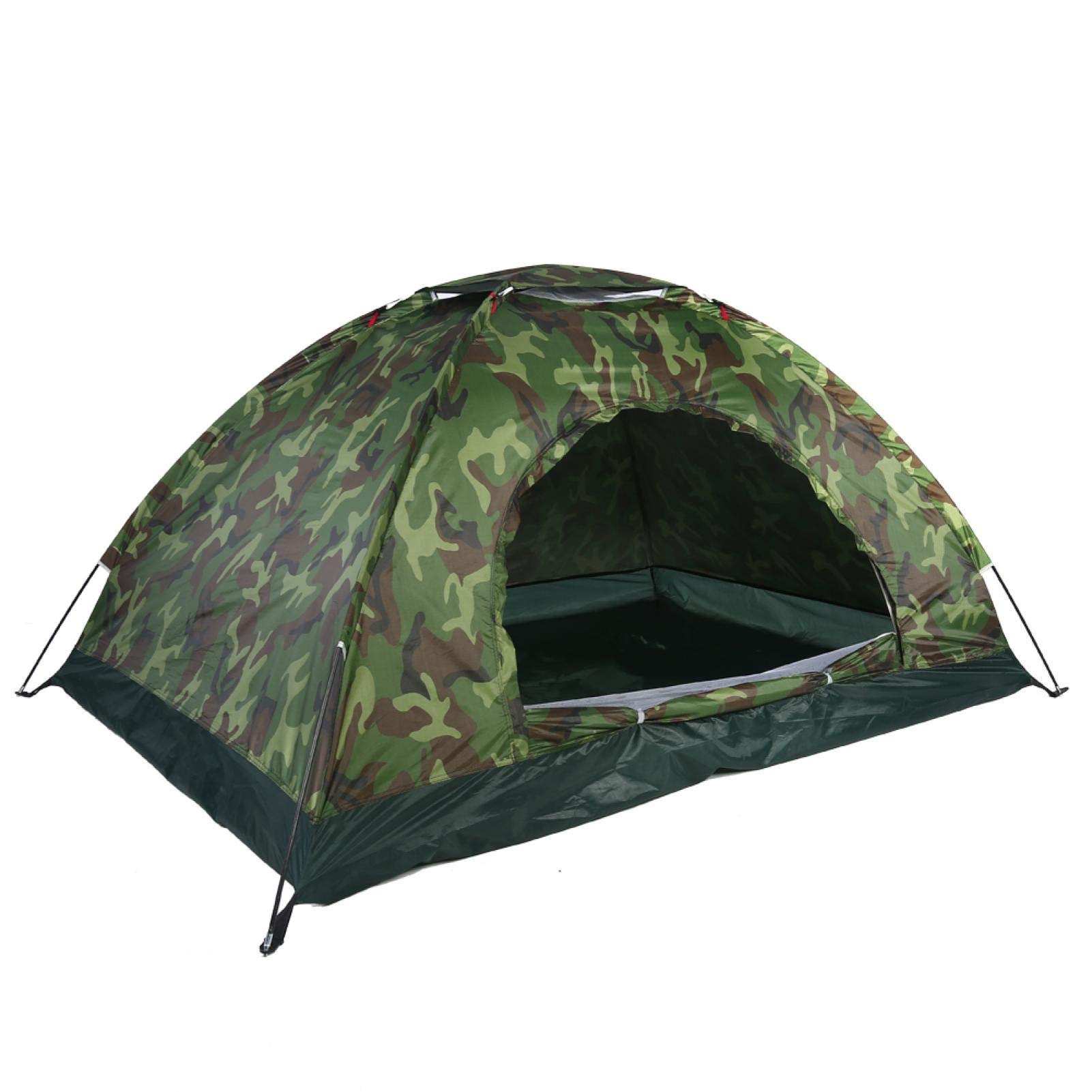 Fishlor Campingzelt, tragbares Zelt Tarnung UV-Schutz Wasserdichtes 2 PersonsTent Leichter Paket für Outdoor-Wandern Familienzelt