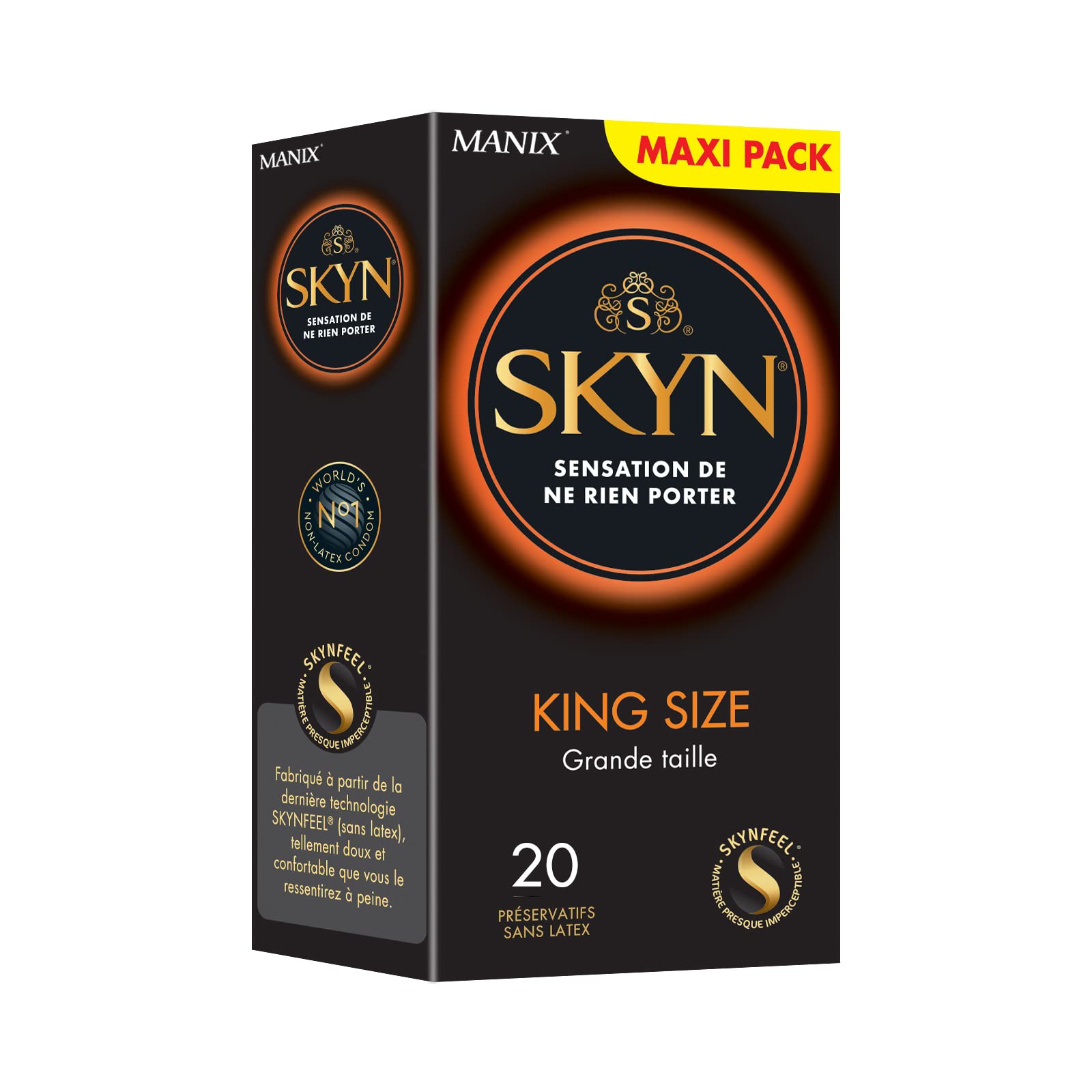 Skyn King Size (20 stuck) Latex frei Kondome, extra grosse Kondome die mit unsere Lubes verwendbar sind,