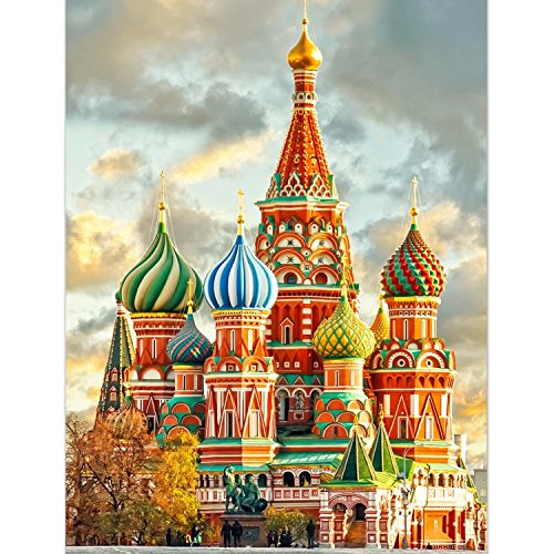 DekoGlas Glasbild 'Russland' Echtglas Bild Küche, Wandbild Flur Bilder Wohnzimmer Wanddeko, einteilig 70x100 cm