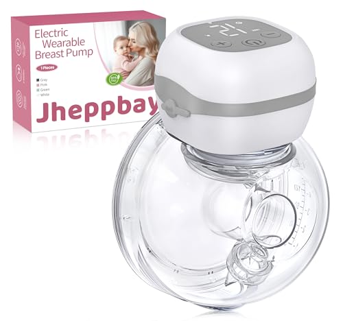 Jheppbay Milchpumpe Elektrisch Tragbar Doppelt - 3 Modi und 12 Stufen, Breast Pump mit 5s Schnellinstallation, BPA-frei, Schmerzfreie, Geräuscharme Elektrische Milchpumpe Freihändig(2er-Pack)