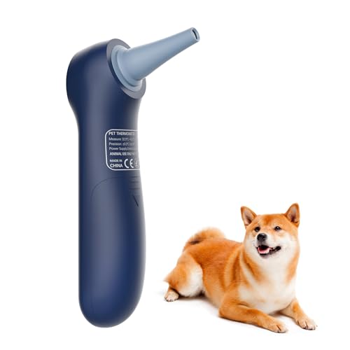 Hundeohr-Temperaturmonitor, Haustier-Infrarot-Thermometer nur für Haustiere, Messung in 1 Sekunde (Blue)