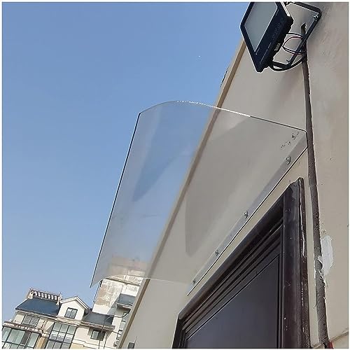 Dachbau Platten Transparente Fenstermarkise, Außentürüberdachung, Regensichere Polycarbonat-Abdeckung, UV-Schutz-Dachüberdachungen for Haushaltsterrassen (Color : Clear, Size : 50x100cm/20x39in-1PC