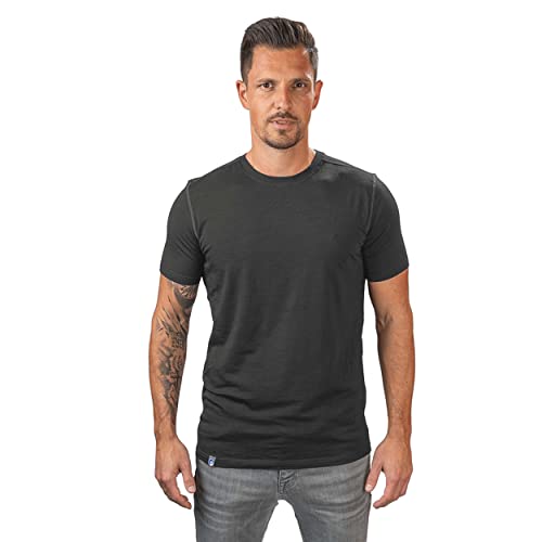 Alpin Loacker Merino T-Shirt Herren - Das Premium Merinowolle Kurzarm Wander Funktionsshirt für Outdoor und Freizeit (grau, S)