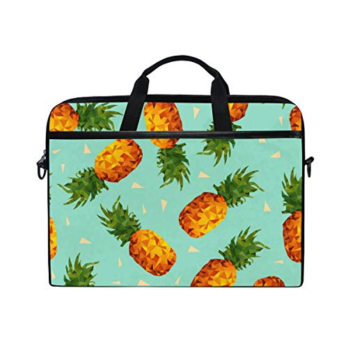 LUNLUMO Tropische Ananas-Geometrie-Malerei, 38,1 cm (15 Zoll) Laptop- und Tablet-Tasche, langlebig, für Business/Uni/Damen/Herren