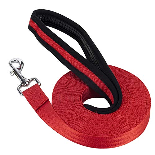 Hundeleine Kleine Hund Hundeleine Große Hunde Hundeleine für kleine Hunde Dog Slip Lead Hund führt stark Anti-Pull-Hundeleine Slip Lead für Hunde red,20m