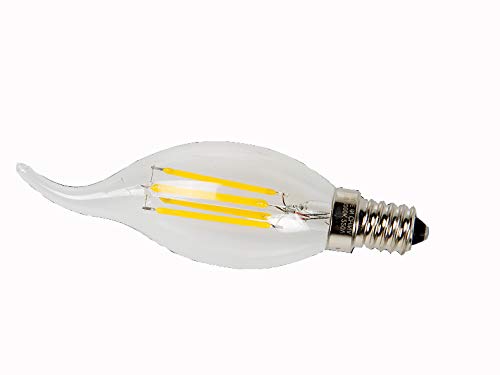 Eurotondisplay Filament LED Leuchtmittel 16 Stück. E14 4 Watt 2700k, warmweiß. Kerzen Form A+ (16 Stück)