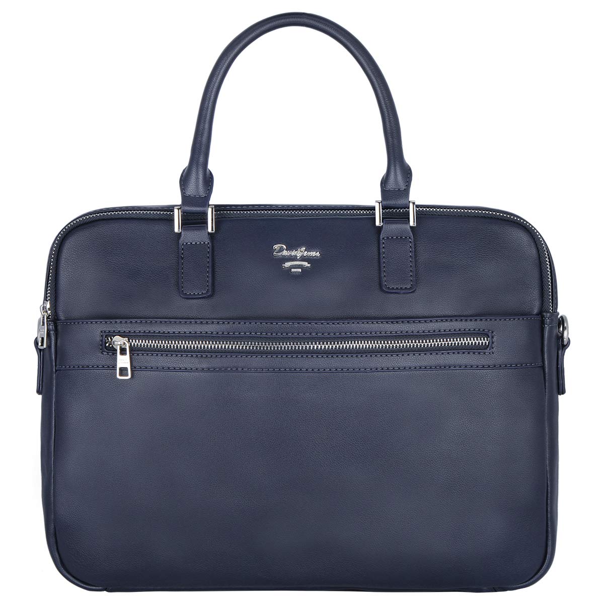 David Jones - Herren Aktentasche - Mann Business Tasche PU Leder Arbeitstasche - 15 Zoll Laptoptasche Große Umhängetasche - A4 Schultertasche Henkeltasche Handtasche Messenger Arbeit Büro - Blau