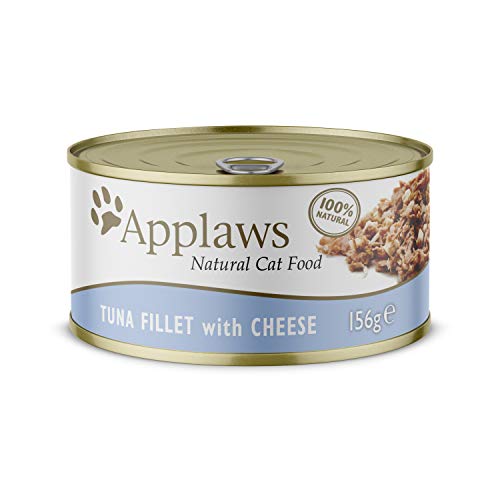 Applaws Cat Tin Tuna Fillet and Cheese 156 g (Pack of 24)