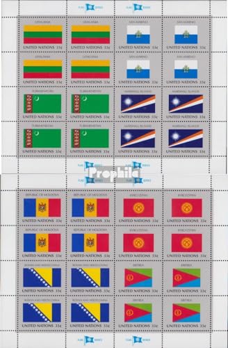 Prophila Collection UNO - New York 797-804Klb Kleinbogen (kompl.Ausg.) gestempelt 1999 Mitgliedsstaaten (Briefmarken für Sammler) Flaggen/Wappen/Landkarten