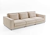 Atlantic Home Collection 3-Sitzer Sofa-Modul Valan mit Armlehnen, Creme, Breite x Tiefe x Höhe: 279 x 126 x 83 cm