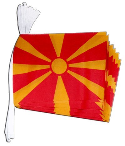 Flaggenfritze Fahnenkette Mazedonien, Länge 5,9 m