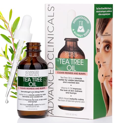 Advanced Clinicals 1.8oz Tea Tree Oil for Redness and Bumps. by Advanced Clinicals