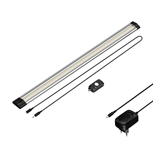 parlat LED Unterbau-Leuchte Siris mit Netzteil, Bewegungsmelder, flach, 50cm, 500lm, warm-weiß
