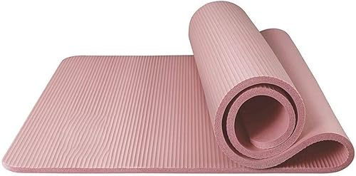 Pilates-Yogamatte, NBR-Trainingsmatte, Unisex, Sit-ups, Stretch, Liegestütze, längere und breitere, verdickte Fitness-Workout-Matte (Color : Pink, Size : 183x80x1.5cm)