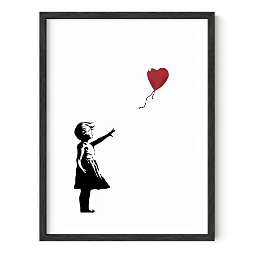 Banksy Wandkunst Mädchen mit Ballon – von Haus and Hues,Banksy Kunstposter Banksy Girl mit Ballon, There Is Always Hope, Banksy Prints 30.5x40.6 cm (30.5x40.6 cm, ungerahmt)