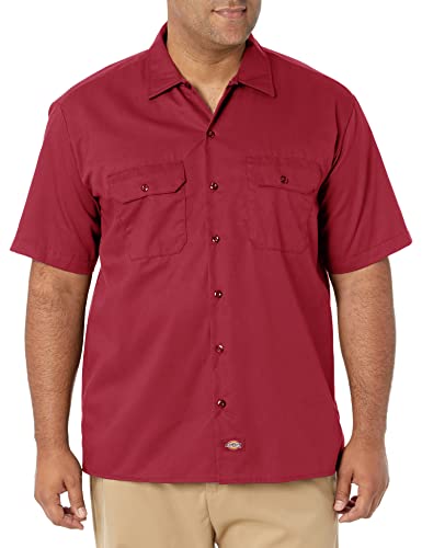 Dickies Herren Regular Fit Freizeit Hemd Shrt/S Work Shirt, Kurzarm, Rot (English Red ER), Gr. XXX-Large (Herstellergröße: 3XL)