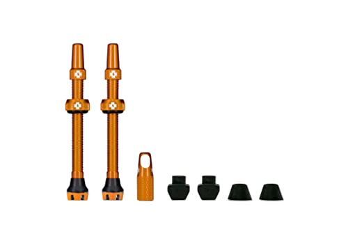 Muc-Off Unisex-Erwachsene Orange, 60 mm Presta Tubeless Ventile, 60mm