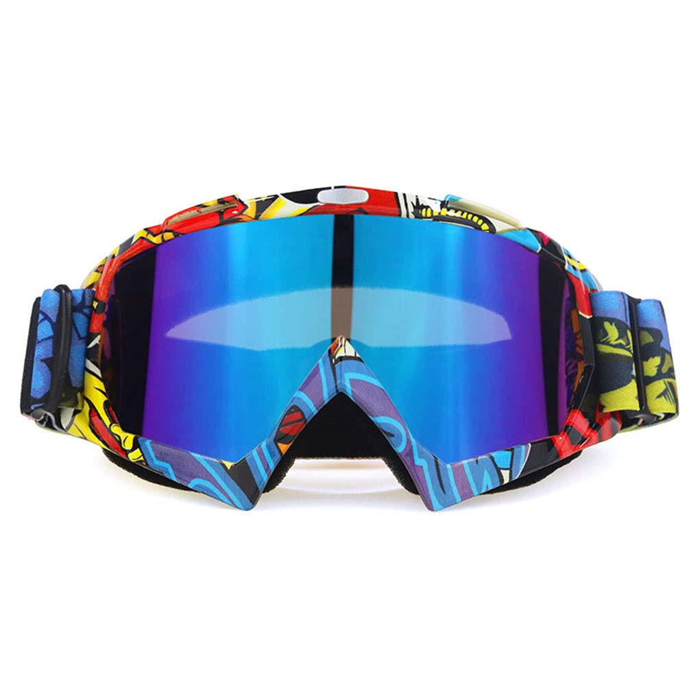 Stylelove Motocross-Brille Motorradbrille TPU-Harz Winddichter UV-Schutz Dirt Bike-Brille Brille Offroad-Brille über Brille für Mann Frau