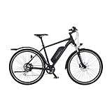 Fischer E-Bike ATB, Terra 2.1 Elektrofahrrad für Damen und Herren, RH 48 cm, Hinterradmotor 45 Nm, 48 V Akku, schwarz matt, 27,5 Zoll