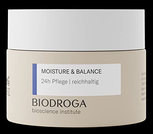 Biodroga 24h Gesichtscreme reichhaltig 50 ml – Feuchtigkeitscreme Gesichtspflege straffende Tagespflege Nachtpflege