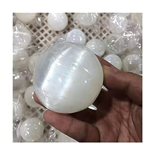 1 Stück natürliche weiße Quarzkugel, Selenit-Kugel, Kristalle, Steine ​​zum Verkauf, 50 mm