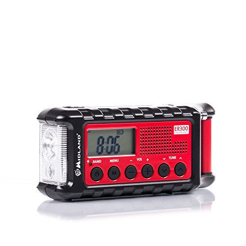 Midland C1173 Outdoorradio UKW Taschenlampe, wiederaufladbar Schwarz, Rot