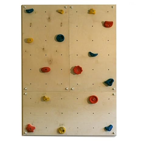 Gartenpirat Kletterwand IW3 114x171 cm 1,95 m² mit 15 Griffen und Montagematerial für Indoor-Klettern