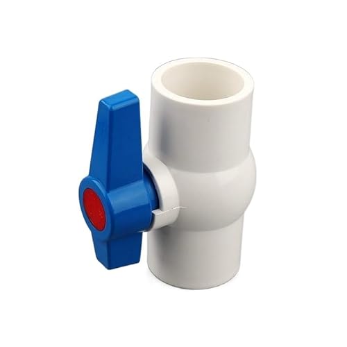 1 x Durchmesser 25/40 mm PVC-Kugelhahn mit 90-Grad-Drehung, blauem Griff, Steuerung des Wasserflusses for Bewässerungssystem (Size : 40mm)