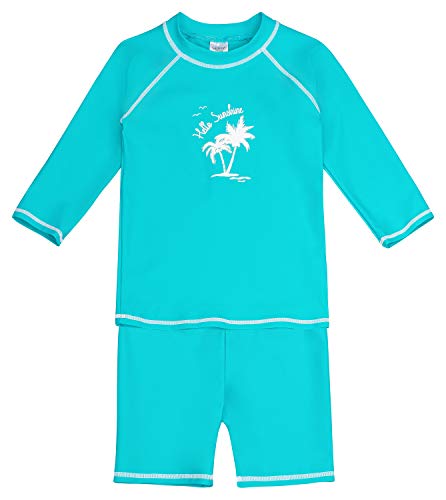Landora®: Baby- / Kinder-Badebekleidung langärmliges 2er Set mit UV-Schutz 50+ und Oeko-Tex 100 Zertifizierung in 110/116