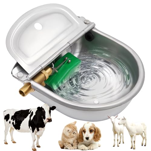 nomal Automatischer Wassernapfspender, Viehwassertrog mit Ablaufstopfen für Hunde, Pferd, Rind, Kuh, Schwein, Schaf, Haustier