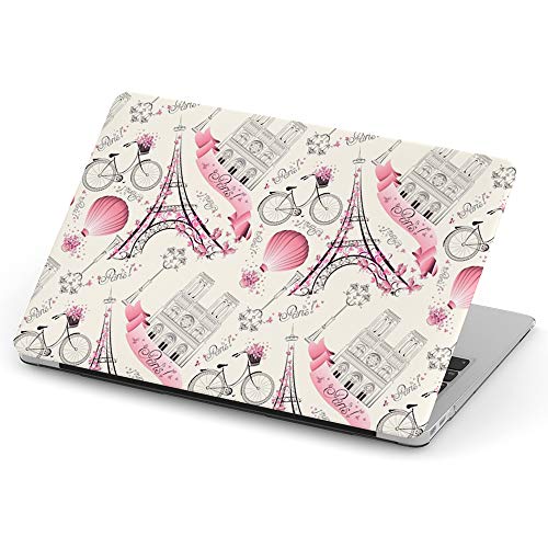 [ Kompatibel Neueste MacBook Air 13 Zoll mit Retina Display und Touch ID (Modell- A1932 - (2018-2019 Freisetzung) ] Ultradünne Plastik Hartschale Hülle - Paris Symbole romantisch