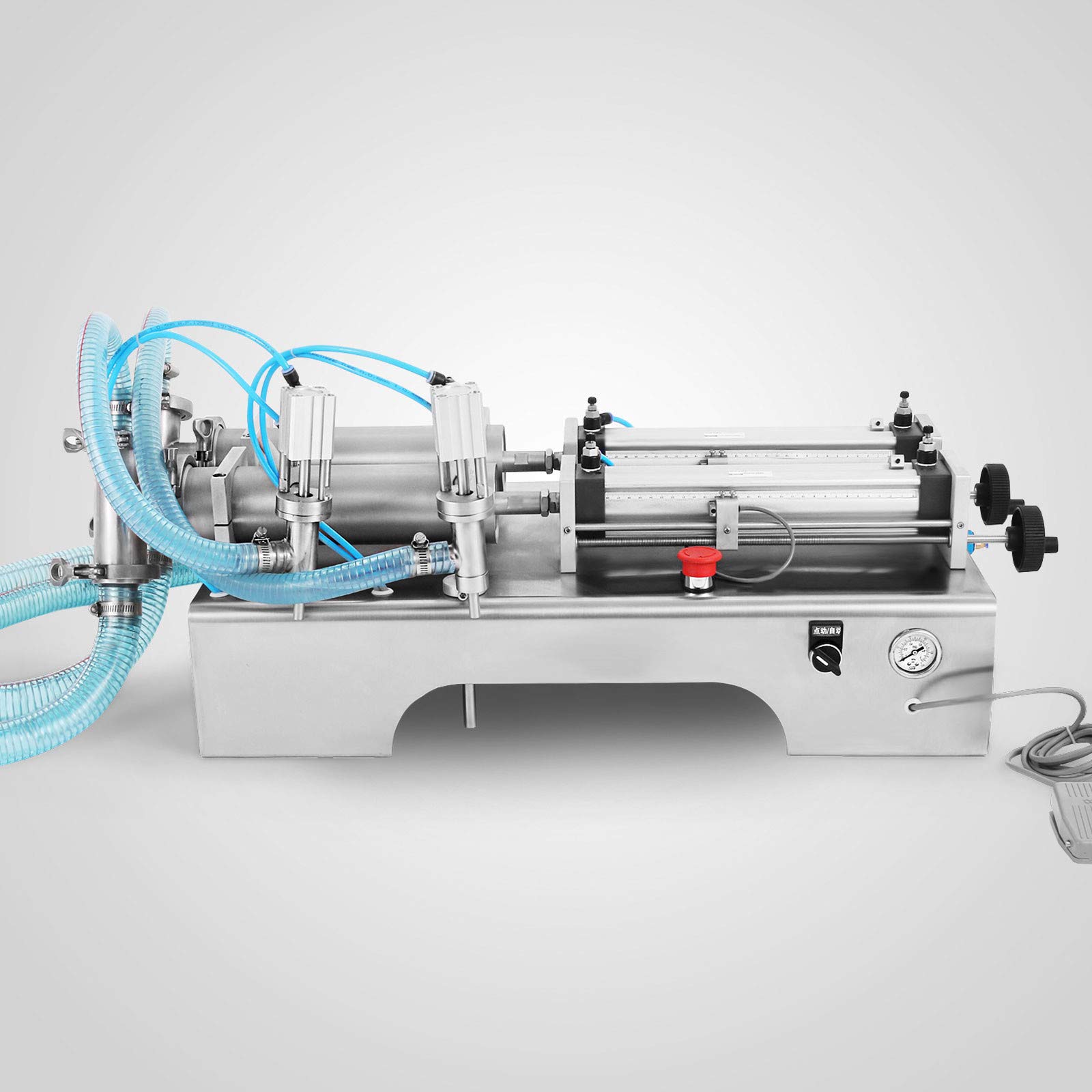 VEVOR 10W Füllmaschine Flüssigkeit 100-1000ML Liquid Filling Machine Abfüller Flüssigkeitsabfüllmaschine mit Doppelkopf