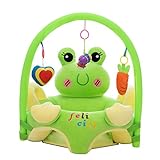 Cartoon Baby Plüsch Stuhl Sofa Infant Learning Sitz Stuhl Baby Spielzeug Support Sitz Training Stützfütterung (Frosch mit Stange)