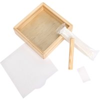 Baby Art Pure Box Fingerabdruck-Set mit Rahmen aus Kiefernholz, Geschenkidee zur Geburt, Farbe Holz