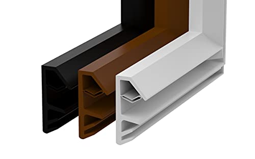 Dichtungsecke Fenster | 4mm Nutbreite / 12mm Falz aus TPE Ecke für Holzfensterdichtung | Ecken Blendrahmen Flügel ((4 Ecken/Rahmen/braun))