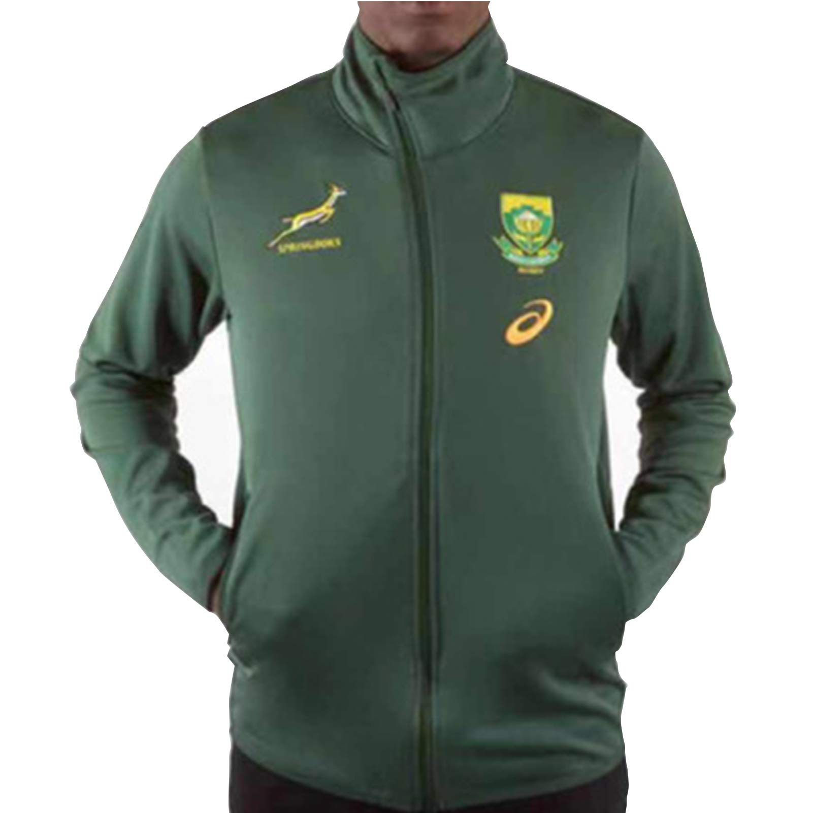 YINTE 2018 Südafrika Springboks Rugby Jersey, Weltcup-Jacke Football Training Anzug Trainingsanzüge, Herbst Und Winter Langarm Sweater Anzug Green-XL