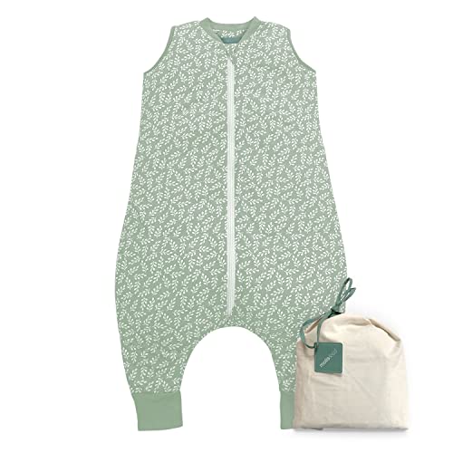 molis&co. Baby-Schlafsack mit Füßen. 2.5 TOG. Größe: 70 cm. Ideal für die Übergangszeit und den Winter. Green Garden. 100% bilogischem Baumwolle (GOTS).