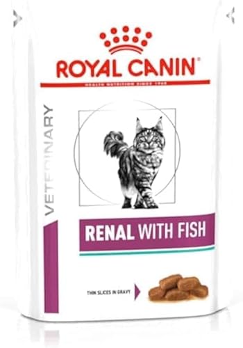 Royal Canin Veterinary Renal Fish | 12 x 85 g | Diät-Alleinfuttermittel für ausgewachsene Katzen | Zur Unterstützung bei Nierenproblemen | Im Frischebeutel