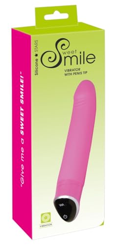 Sweet Smile Happy Pink - softer G-Punkt-Stimulator für Frauen, kleiner Vibrator mit 7 Vibrationsstufen, Massagestab für Anfänger und Profis, pink