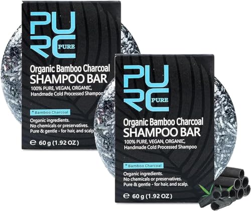 2 Stück Pure Hair Revitalization Bar, Pure Hair Darkening Shampoo Bar, Mane Grey Reverse Bar, Hair Darkening Shampoo Bar, Reverse Grey Hair Bar Shampoo