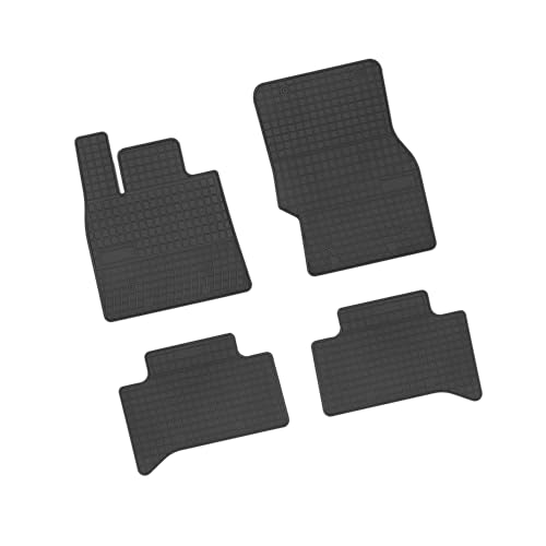 Bär-AfC AL61550 Gummimatten Auto Fußmatten Schwarz, Erhöhter Rand, Set 4-teilig, Passgenau für Modell Siehe Details