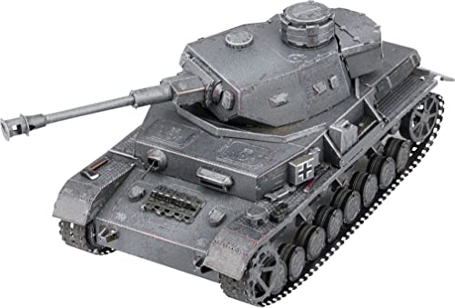 Metal Earth Fascinations PS2001 Metallbausätze - Panzerkampfwagen Panzer IV Tank, lasergeschnittener 3D-Konstruktionsbausatz, 3D Metall Puzzle, DIY Modellbausatz mit 3 Metallplatinen, ab 14 Jahre