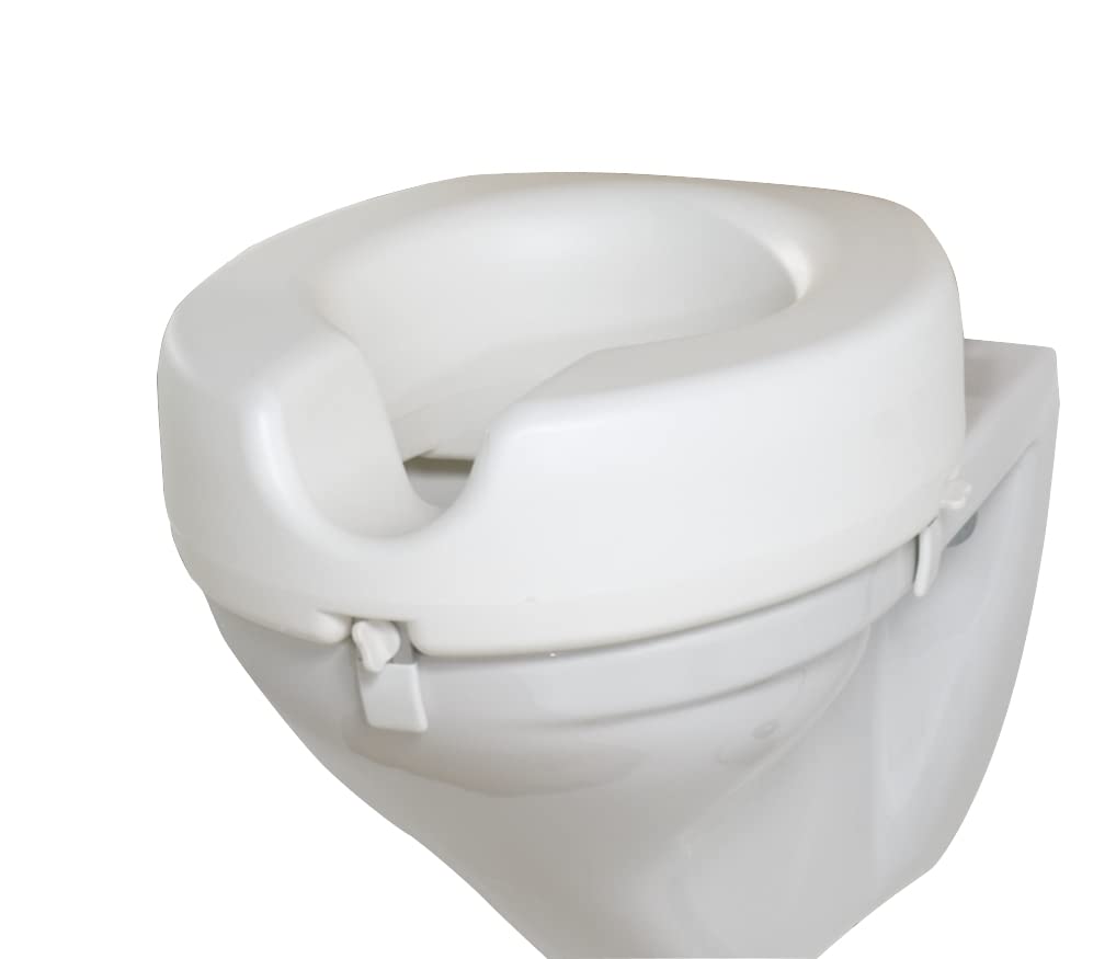 WENKO WC Sitz-Erhöhung Secura - 150 kg Tragkraft, Kunststoff, 41.5 x 17 x 44 cm, Weiß