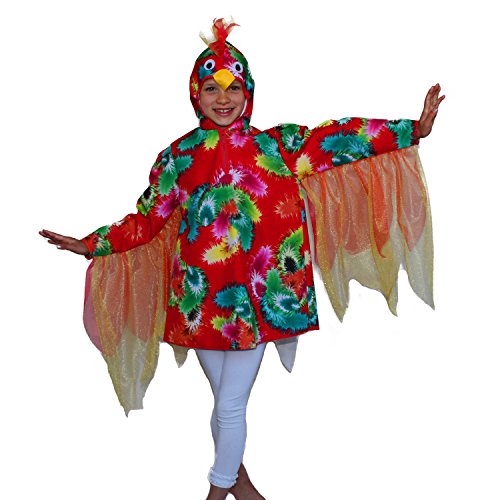 Kinder Kostüm Bunter Papagei Polly Gr. 110 Vogel Tier Fasching Karneval