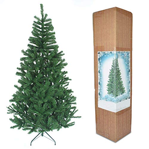 7ft/210cm Künstlichen Weihnachtsbaum Alaskan Pine Grün 800 Spitzen Xmas Home Dekorationen 2,1m, Metallständer