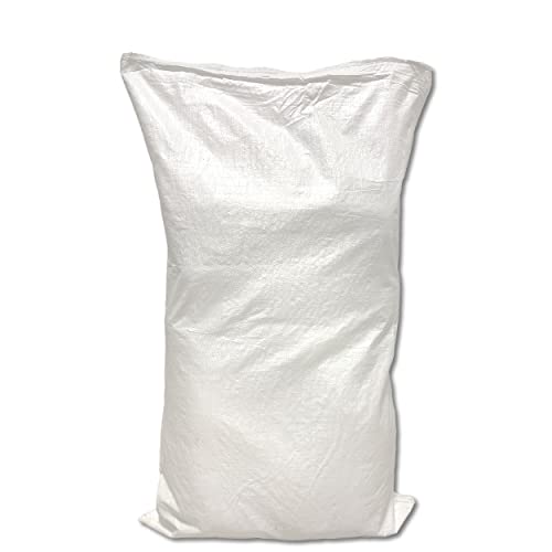 Wohnkult 100 x Gewebesack Gewebesäcke Sandsack Laubsack Getreidesack PP 6 Größen 3 Farben (60 x 100 cm | weiß)