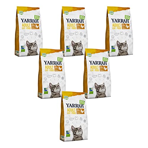 Yarrah - Trockenfutter mit Huhn für Katzen Bio - 0,8 kg - 6er Pack